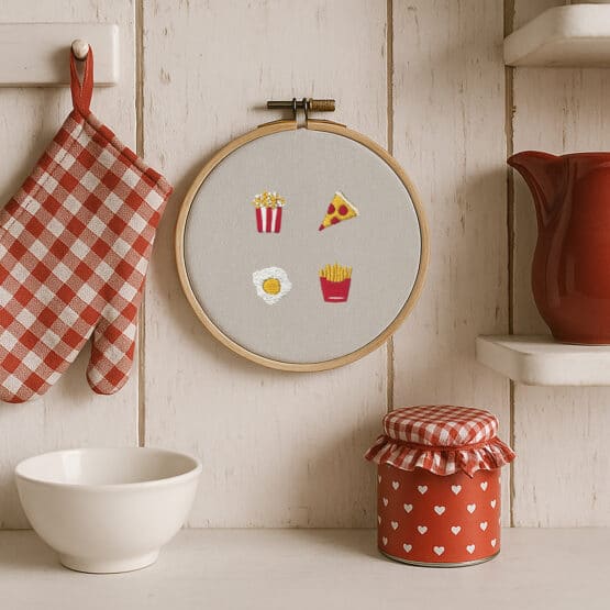 Stickset Food Minis Wanddeko Ki