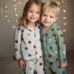 Baumwoll Flanell Smileys Dark Earth Green Mu