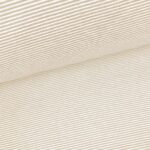 Bündchen – Helles Beige/Weiß 1 mm gestreift