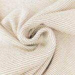 Bündchen – Helles Beige/Weiß 1 mm gestreift