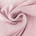 Bündchen – Faded Rose/Weiß 1 mm gestreift