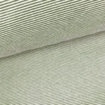 Bündchen – Olive/Weiß 1 mm gestreift