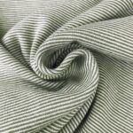 Bündchen – Olive/Weiß 1 mm gestreift