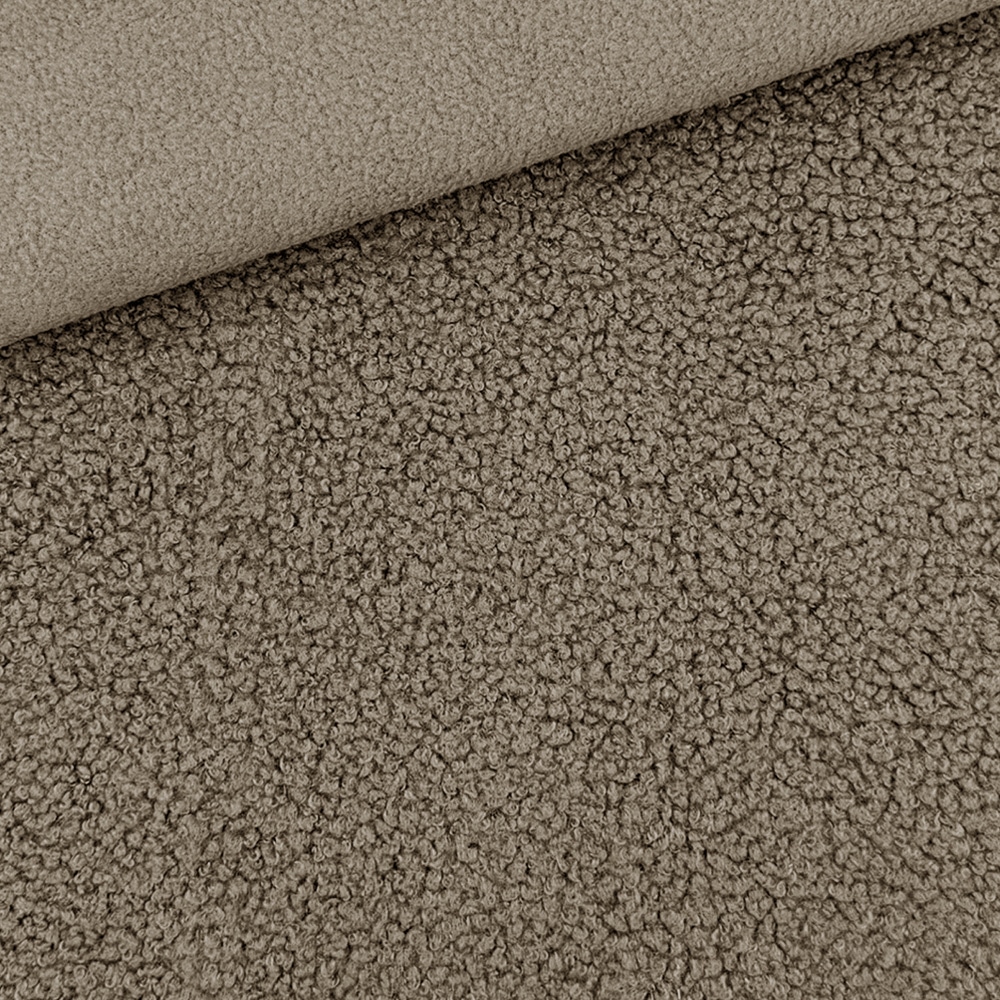 Double Face Boucle Teddyfleece Dunkles Smoky Camel Beige Double Face Boucle Teddyfleece Dunkles Smoky Camel Beige