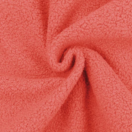 Double Face Boucle Teddyfleece Koralle 1