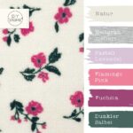 Farbkombi Teddyfleece Blumen Pink Salbei