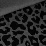 French Terry Kuschelsweat Heavy Leo Grau Schwarz 1