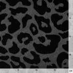 French Terry Kuschelsweat Heavy Leo Grau Schwarz