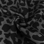 French Terry Kuschelsweat Heavy Leo Grau Schwarz 2