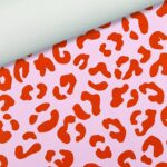 Kunstleder – Leo – mittelschwere Qualität – Helles Pink/Rot