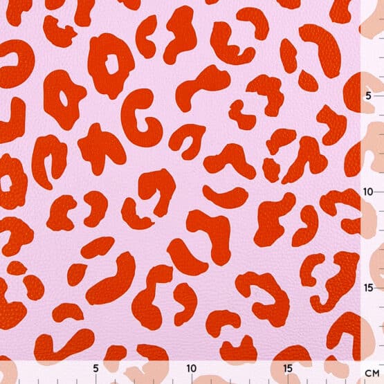 Kunstleder Leo Rot Rosa 2