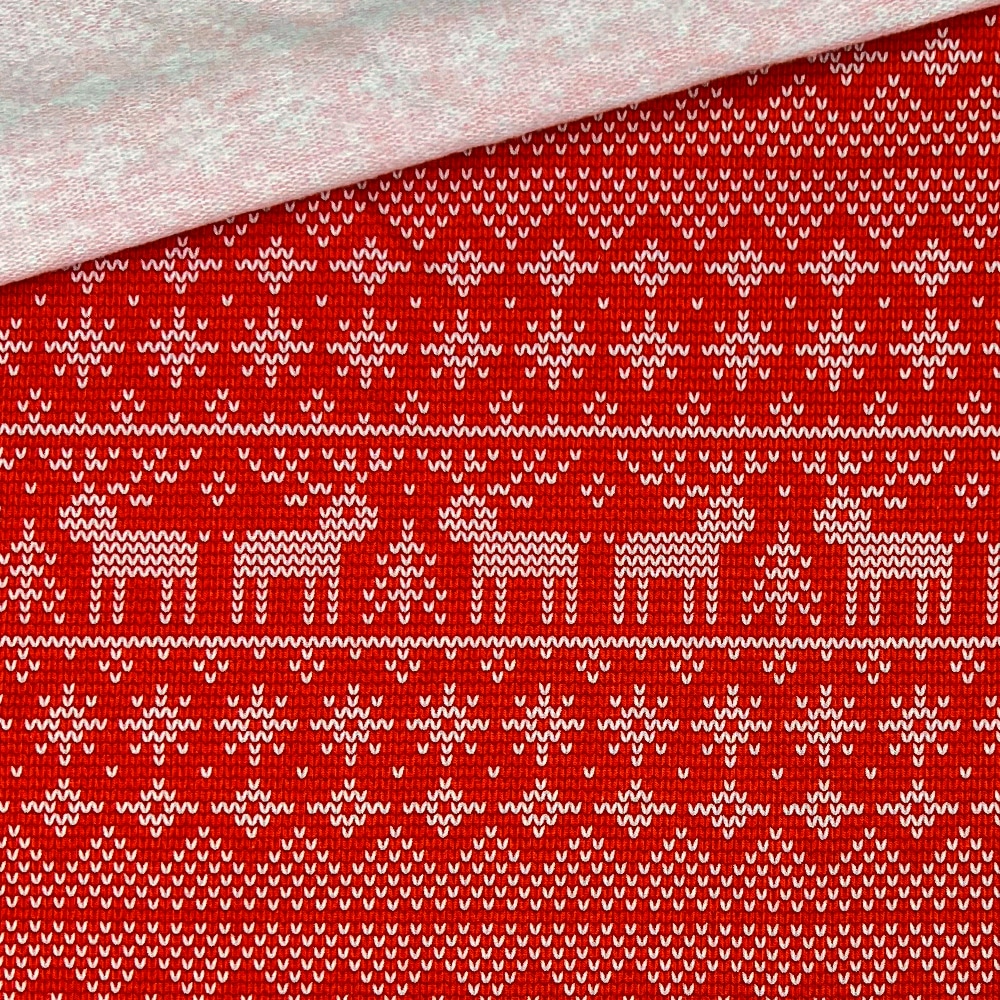 Kuschelsweat Strickoptik Rentier 2