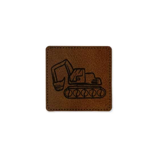 Label Bagger 40 X 40 Mm Dunkles Lederbraun 2