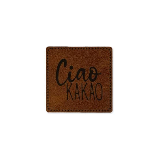 Label Ciao Kakao 40 X 40 Mm Dunkles Lederbraun 2