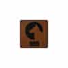 Label Dog Silhouette 40 X 40 Mm Dunkles Lederbraun Tier Animal