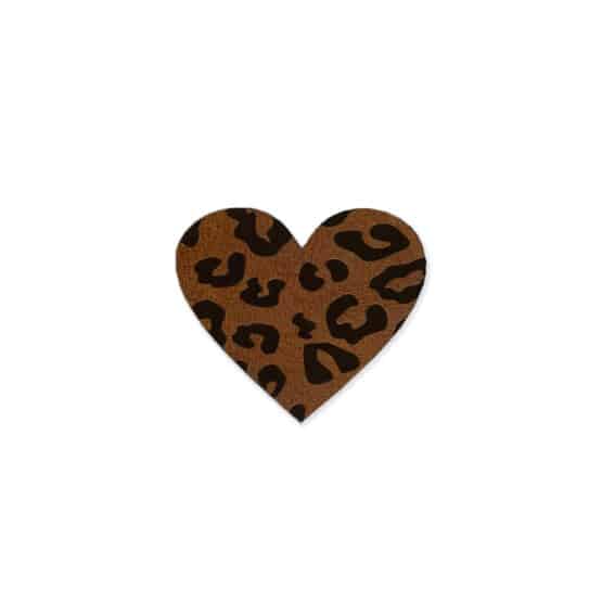 Label Leo Herz 35 X 40 Mm Dunkles Lederbraun 2