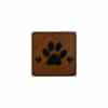 Label Paw Hearts 40 X 40 Mm Dunkles Lederbraun Tier Animal