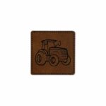 Label Traktor 40 X 40 Mm Dunkles Lederbraun 2