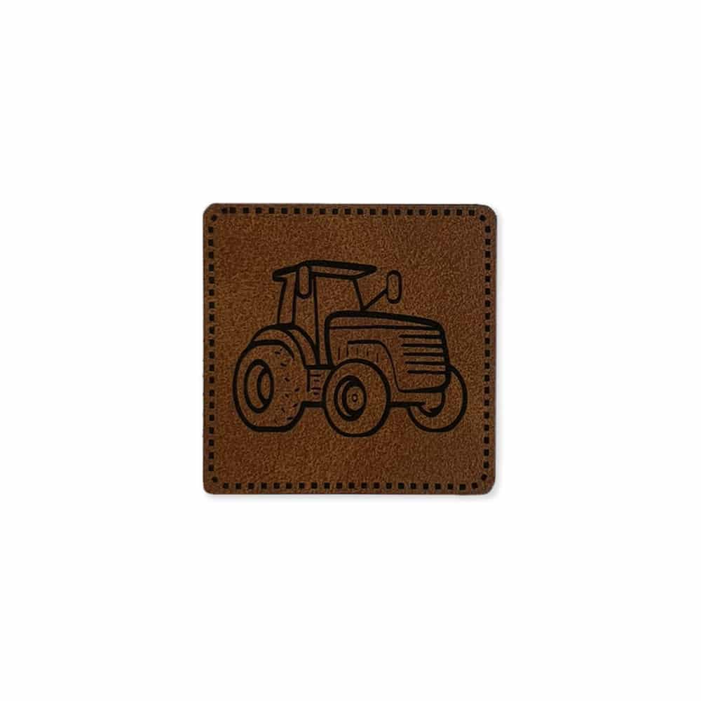 Label Traktor 40 X 40 Mm Dunkles Lederbraun 2 Label Traktor 40 X 40 Mm Dunkles Lederbraun 2