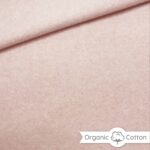 Organic Cotton Baumwollfleece Helles Lachs Altrosa Meliert