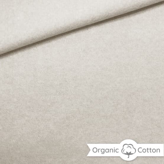 Organic Cotton Baumwollfleece Cream Meliert