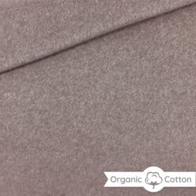 Organic Cotton Baumwollfleece Schokobraun Meliert