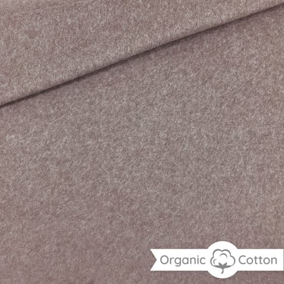 Organic Cotton Baumwollfleece Schokobraun Meliert