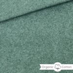 Organic Cotton Baumwollfleece – Salbeigrün meliert