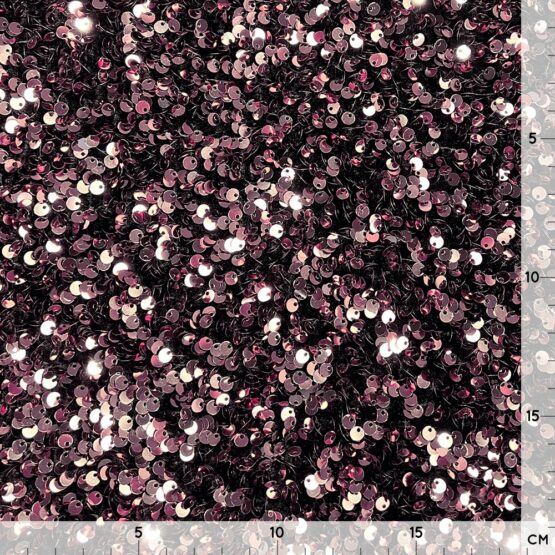Pailletten Samtjersey – Antique Rose/Schwarz