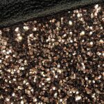 Pailletten Samtjersey – Bronze/Schwarz