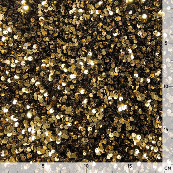 Pailletten Samtjersey – Gold/Schwarz