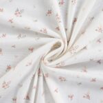 Rippenjersey – Tiny Blossom – Warmweiß