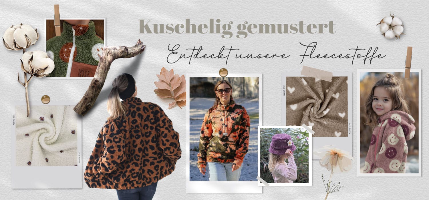 Banner Shop The Look Gemusterte Fleecestoffe Diy Ideen