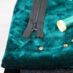 DIY Stoffmix - Reißverschluss - Pailletten - Garn