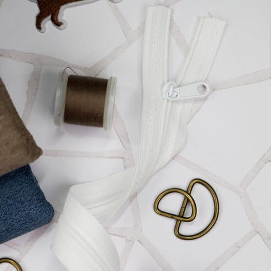 DIY Stoffmix - D Ringe - Garn - Reißverschluss