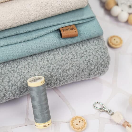 DIY Stoffmix - Garn - Label - Knopf