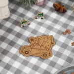 DIY Stoffmix - Label Auto Mit Tanne