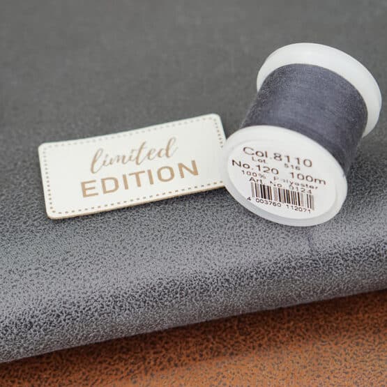 DIY Stoffmix - Kunstleder Shiny Suede - Label - Garn