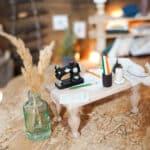 Diy Wichtelwelt 690 Tisch Naehmaschine Knopf Stiftehalter Postkarte