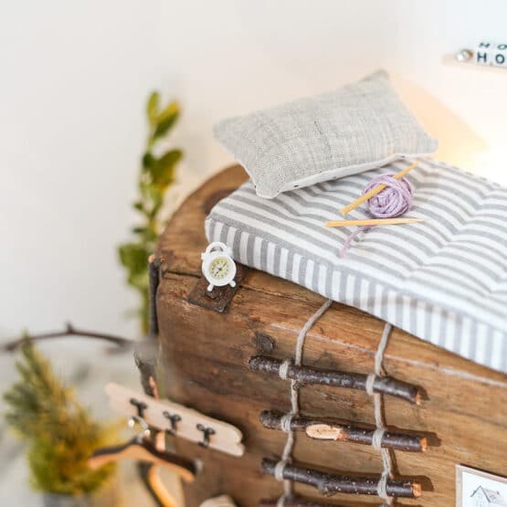 DIY Wichtelwelt - Wecker - Sticktwist - Matratze - Kissen