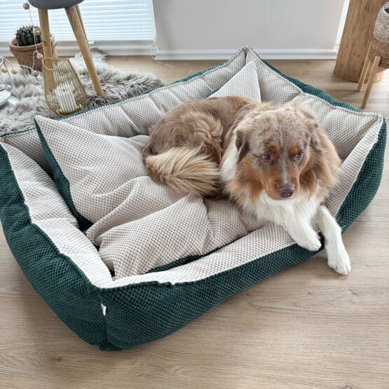 Diy Stoffe Inspiration 582z Hundekoerbchen Tierbett Tierkoerbchen Animal Katzenkoerbchen Kuschelfleece Velvet Strukturiert Pinie Natur