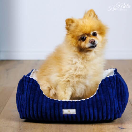 Diy Stoffe Inspiration 583p Hundekoerbchen Tierbett Tierkoerbchen Animal Katzenkoerbchen Soft Velvet Nachtblau Shiny Velvet Cremeweiß