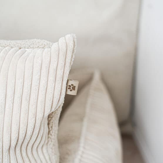 Diy Stoffe Inspiration 584b Hundekoerbchen Tierbett Tierkoerbchen Animal Kosmetiktasche Katzenkoerbchen Velvet Natur Boucle Sandbeige Label Kissen