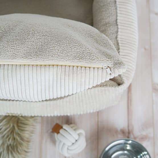 Diy Stoffe Inspiration 584j Hundekoerbchen Tierbett Tierkoerbchen Animal Kosmetiktasche Katzenkoerbchen Velvet Natur Boucle Sandbeige Label Kissen