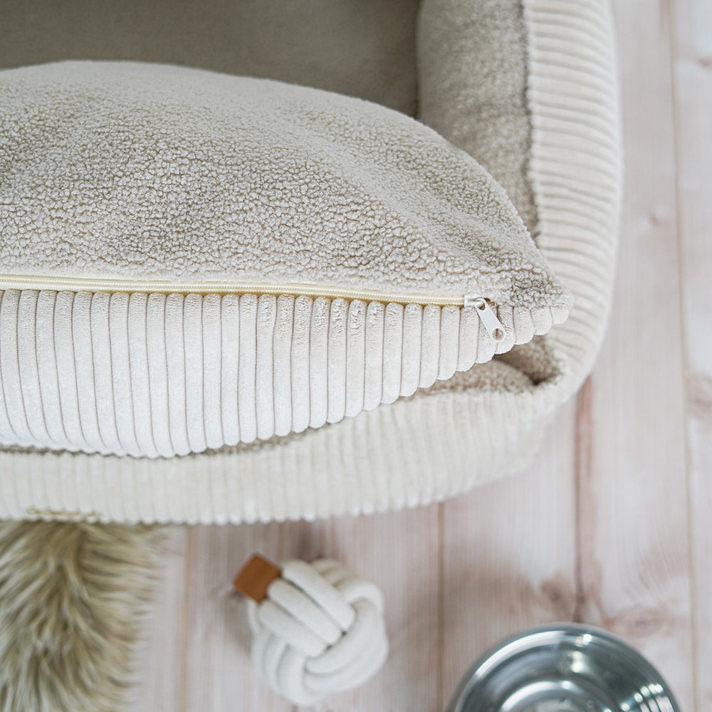 Diy Stoffe Inspiration 584j Hundekoerbchen Tierbett Tierkoerbchen Animal Kosmetiktasche Katzenkoerbchen Velvet Natur Boucle Sandbeige Label Kissen