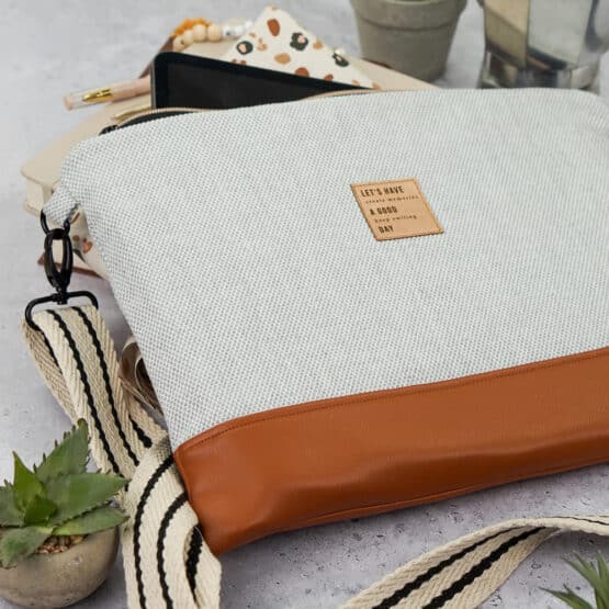 Diy Stoffe Inspiration 585r Tablettasche Kunstleder Jacquard Baumwollstoff