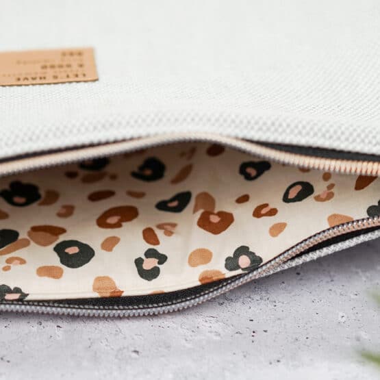 DIY Stoffe Inspiration - Tablettasche - Kunstleder - Jacquard Baumwollstoff