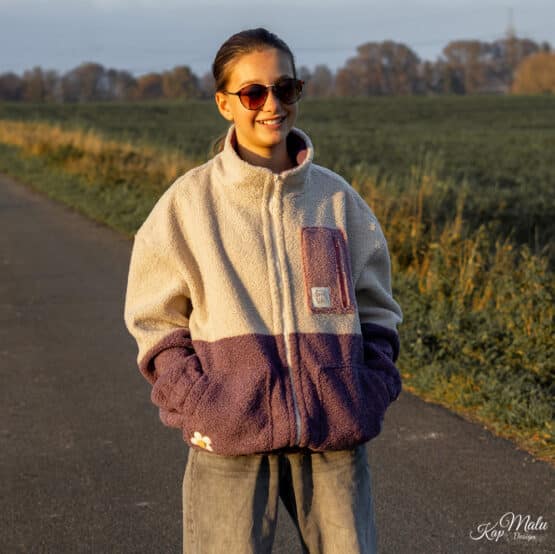 DIY Stoffe Outfit - Boucle Doubleface - Reißverschluss