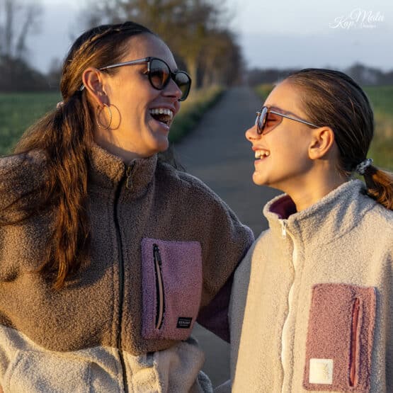 DIY Stoffe Outfit - Boucle Doubleface - Reißverschluss - Label