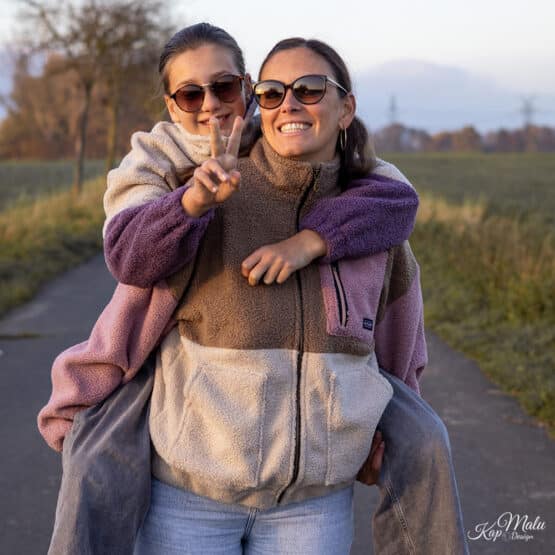 DIY Stoffe Outfit - Boucle Doubleface - Reißverschluss